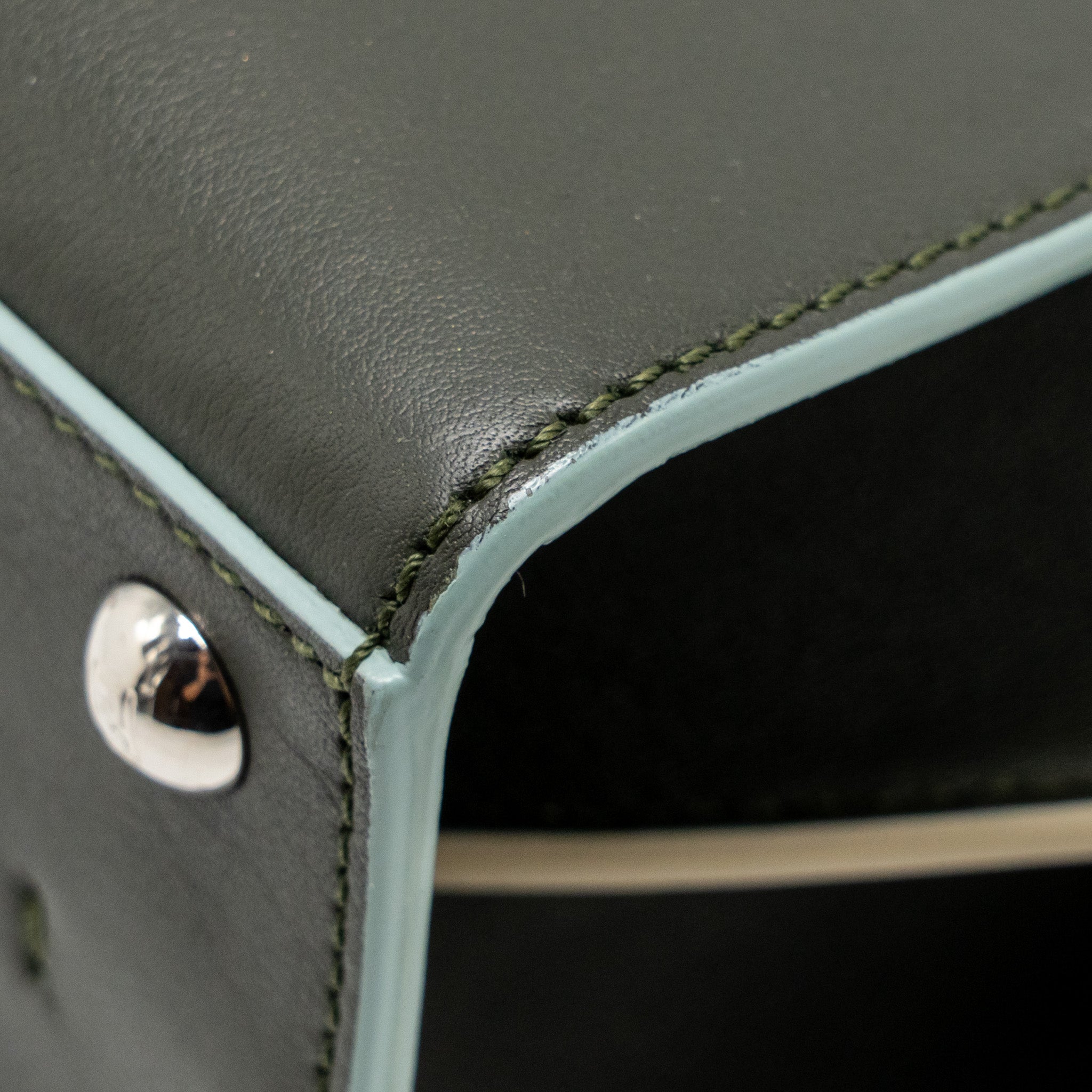 FENDI MINI 3JOURS TOTE BAG CALFSKIN DARK GREEN SHW