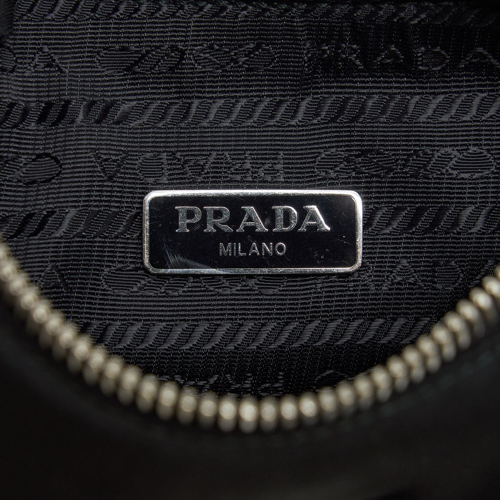 PRADA REEDITION 2005 RE NYLON BAG BLACK SHW(CHAIN HANDLE MISSING）