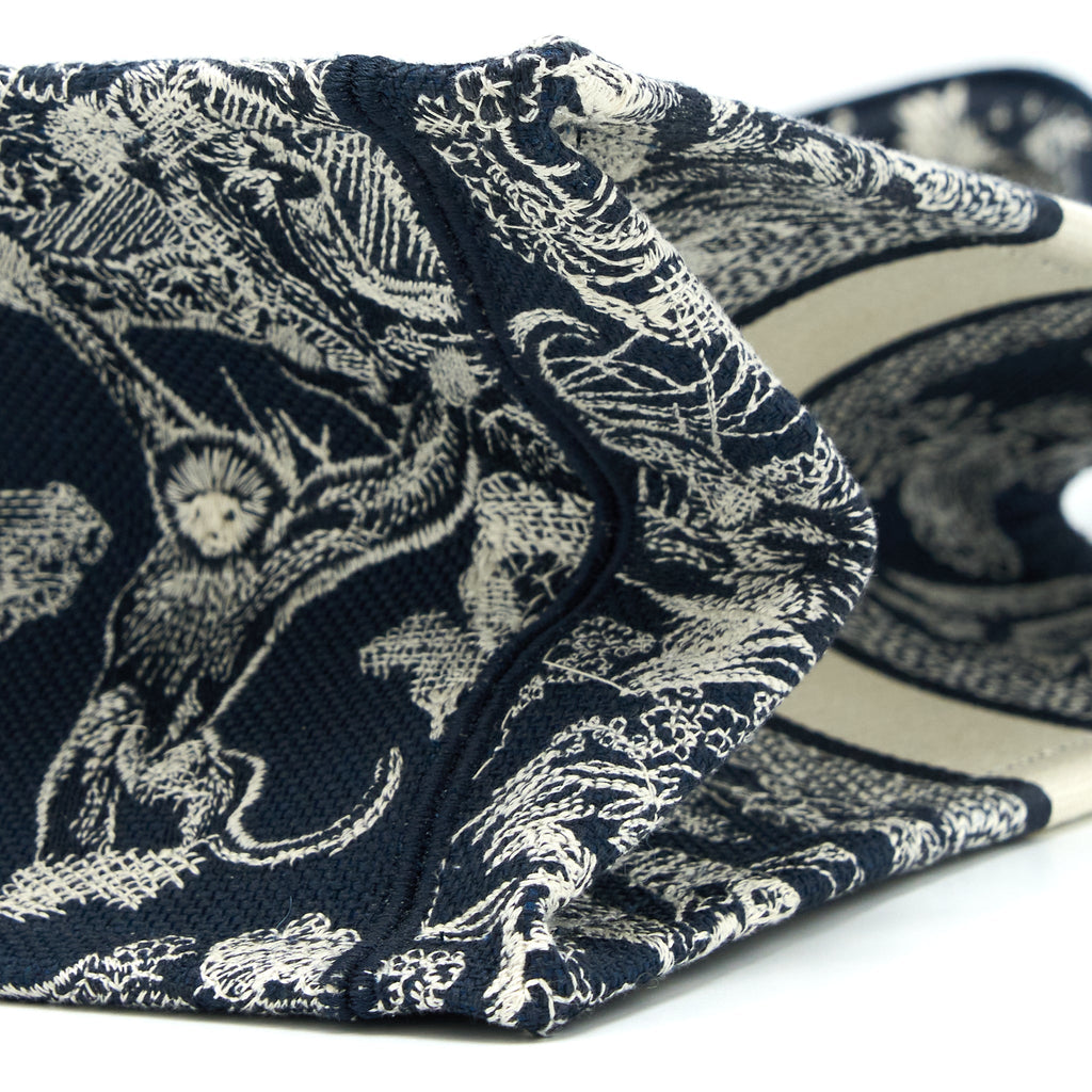 DIOR MEDIUM BOOK TOTE BLUE TOILE DE JOUY EMBROIDERY