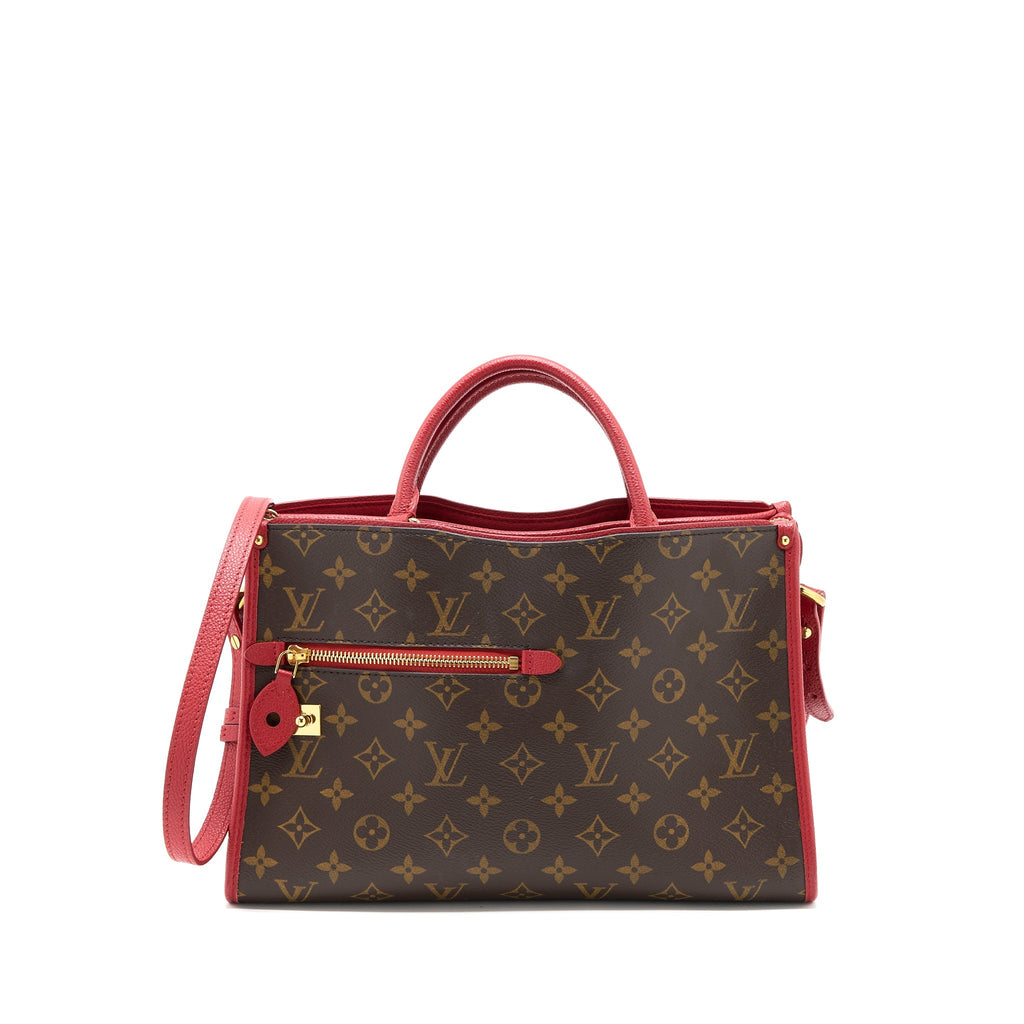 LOUIS VUITTON POPINCOURT PM BAG MONOGRAM CANVAS/CERISE GHW