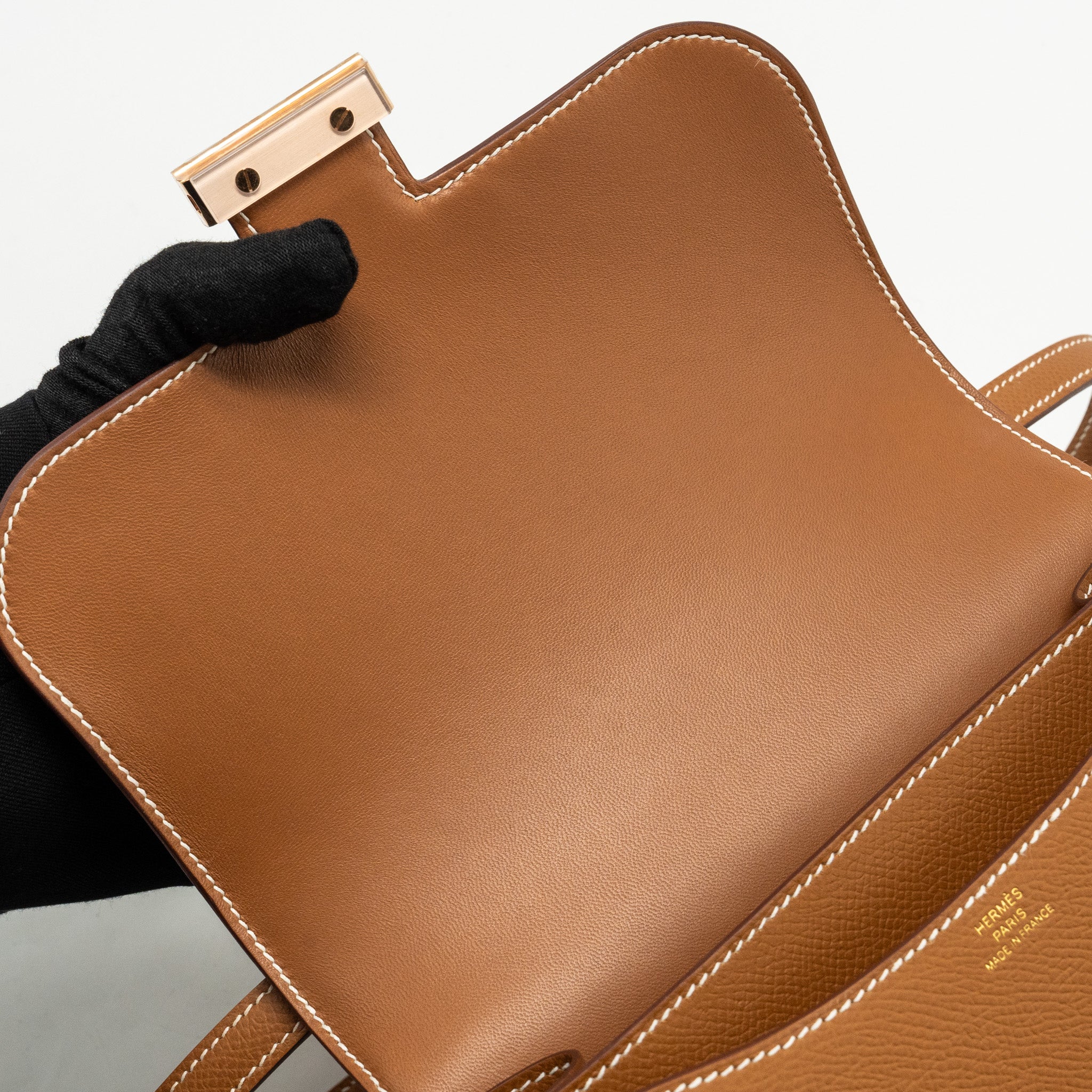 HERMES MINI CONSTANCE EPSOM GOLD RGHW
