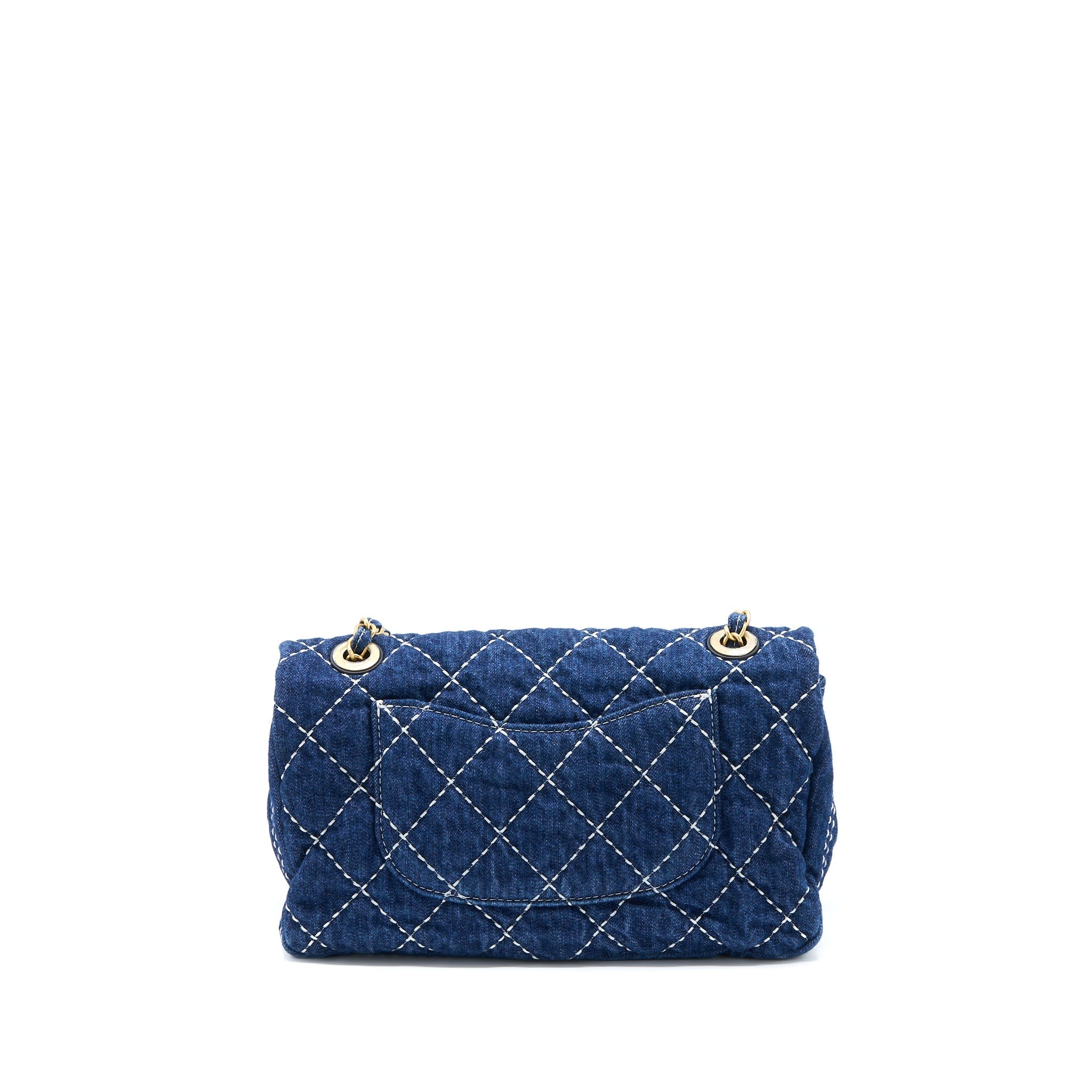 CHANEL DENIM FLAP BAG GHW