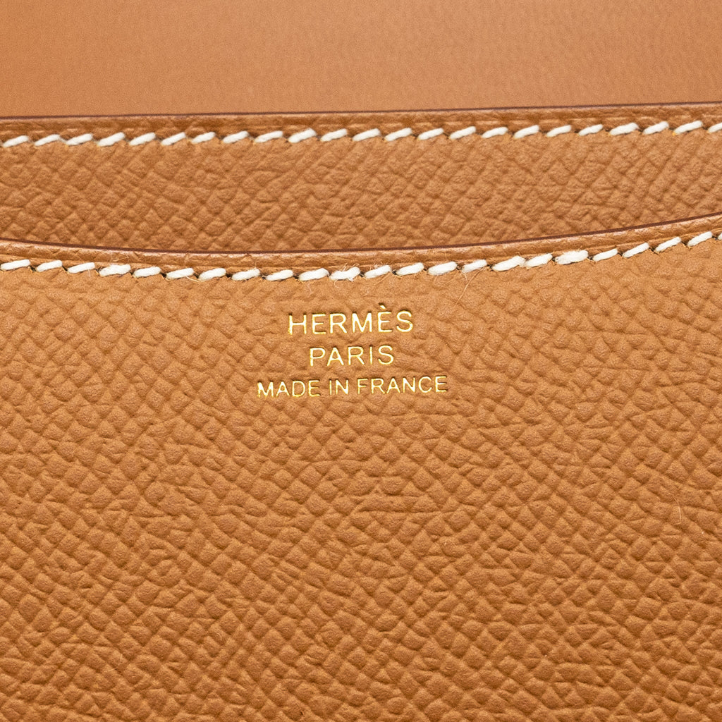 HERMES MINI CONSTANCE EPSOM GOLD RGHW