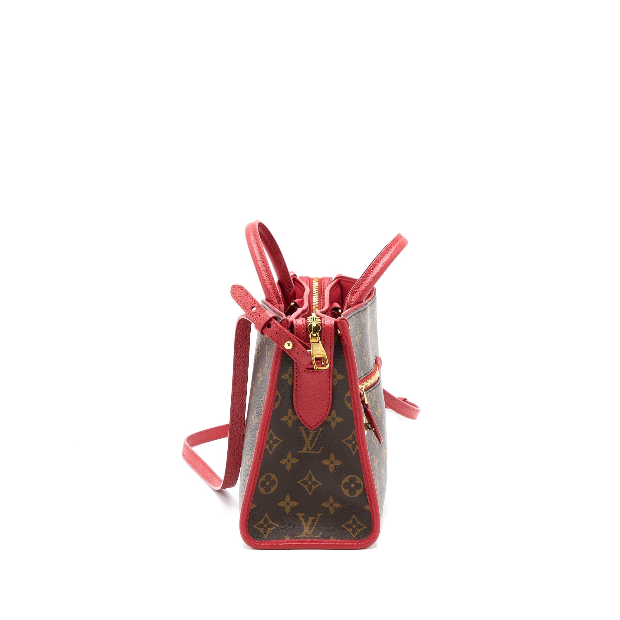 LOUIS VUITTON POPINCOURT PM BAG MONOGRAM CANVAS/CERISE GHW
