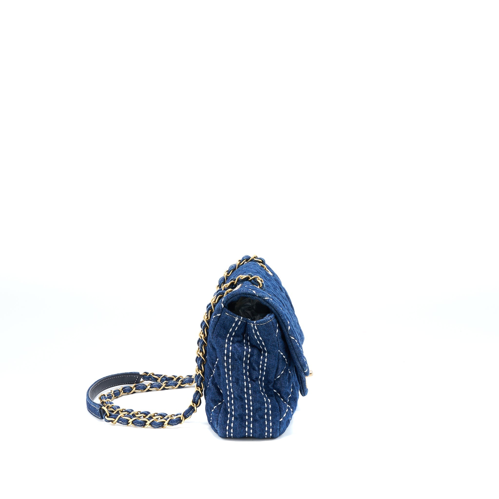 CHANEL DENIM FLAP BAG GHW