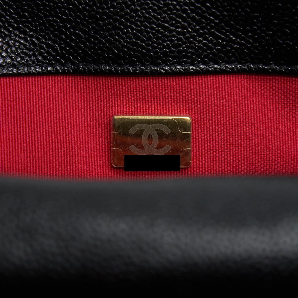 CHANEL 22P MEDIUM MELODY BAG GRAINED CALFSKIN BLACK GHW (MICROCHIP)