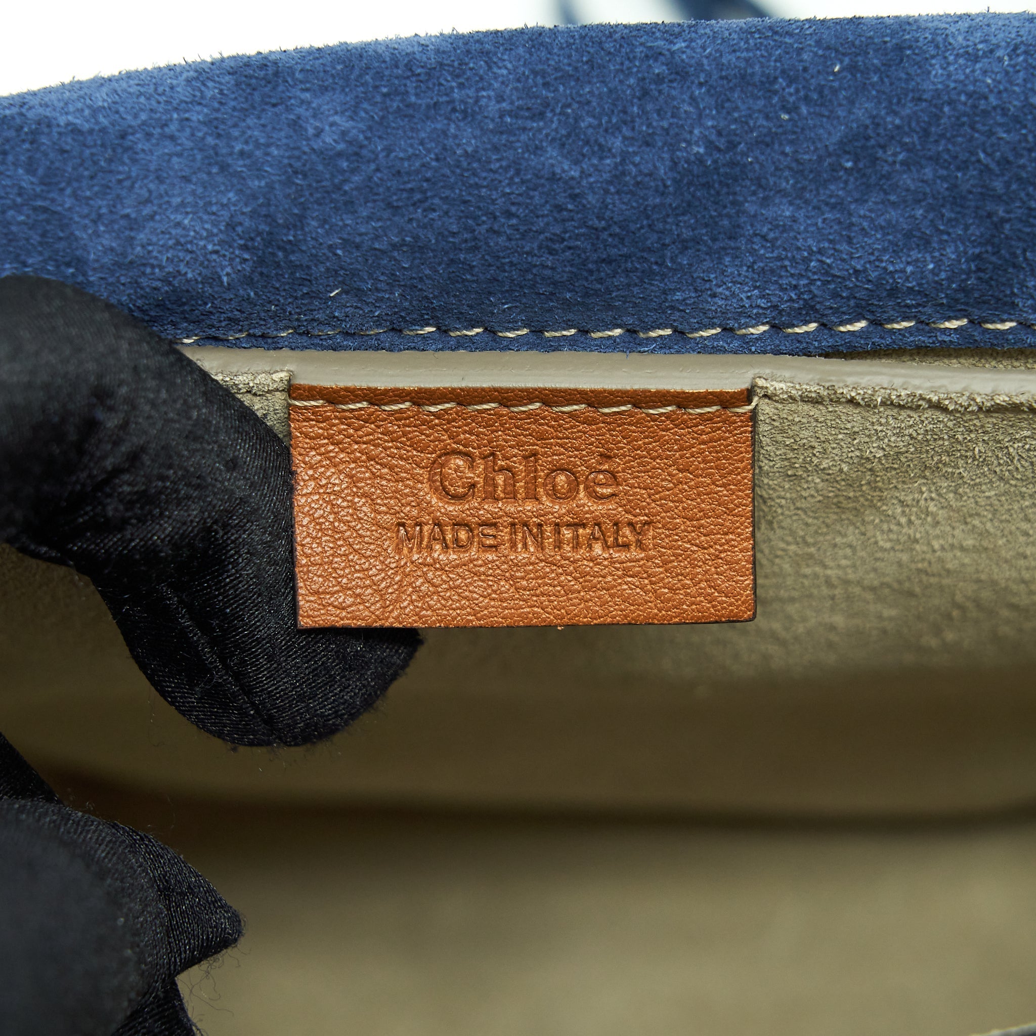 CHLOE PORTE EPAULE BAG SUEDE ROYAL BLUE GHW