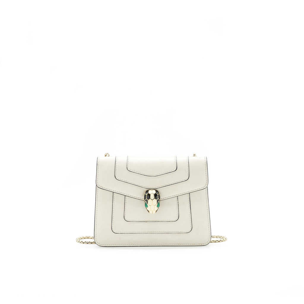 BVLGARI SERPENTI FOREVER CROSSBODY BAG WHITE LGHW