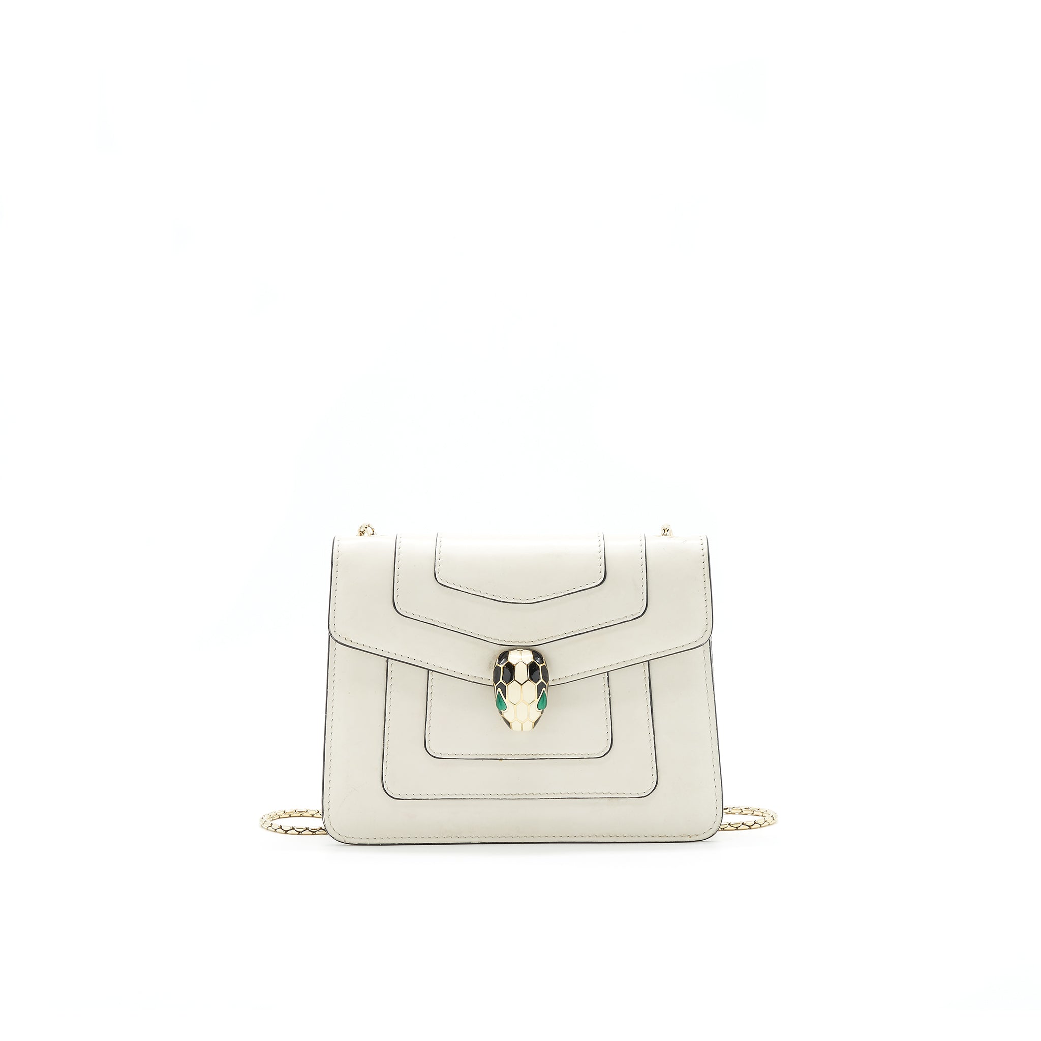 BVLGARI SERPENTI FOREVER CROSSBODY BAG WHITE LGHW