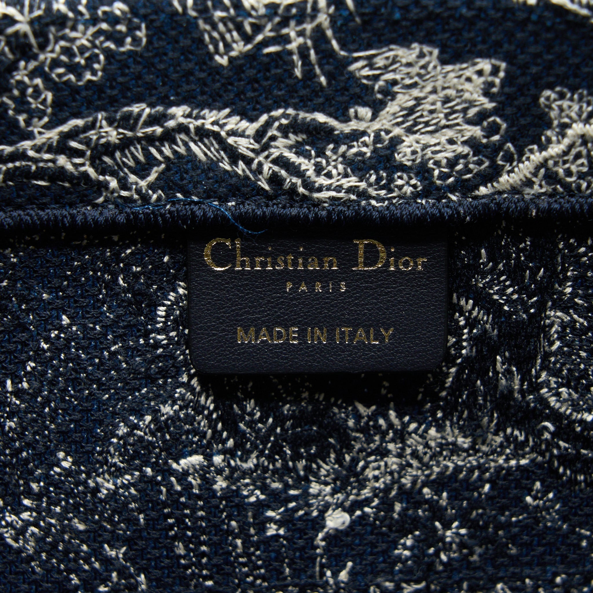 DIOR MEDIUM BOOK TOTE BLUE TOILE DE JOUY EMBROIDERY