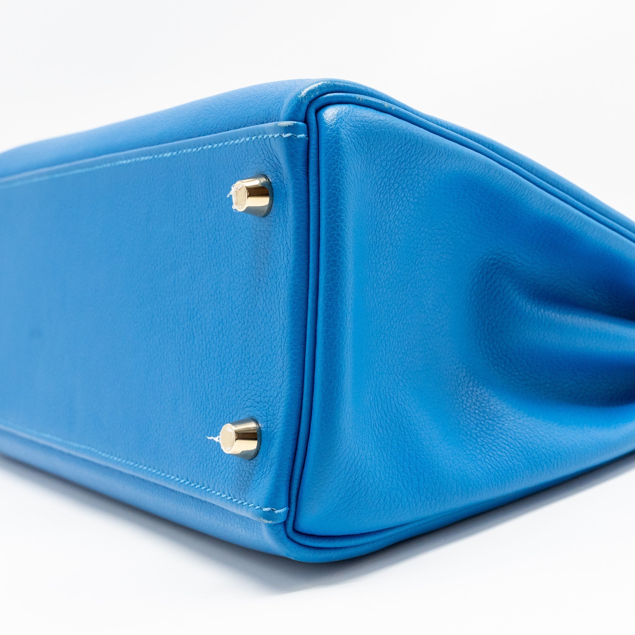 HERMES KELLY 32 EVERCOLOR BLUE HYDRA GHW