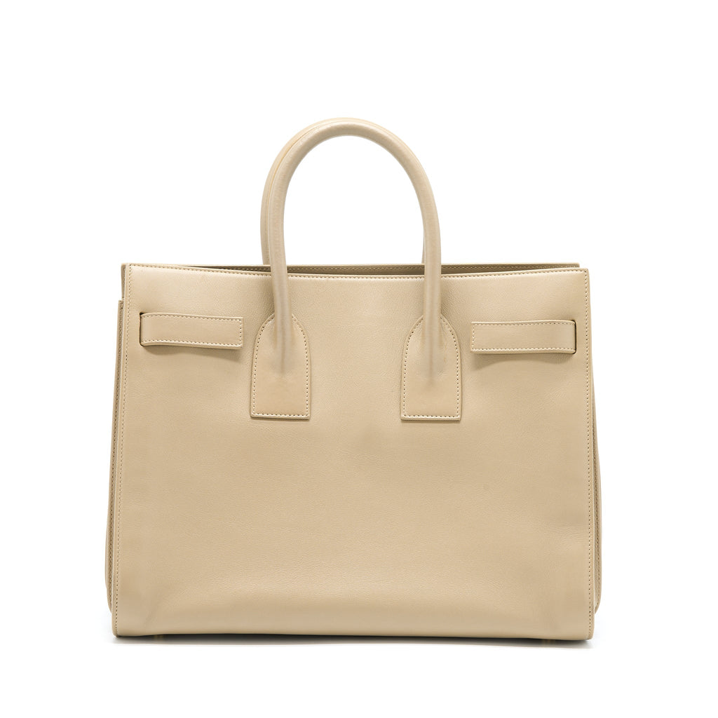 SAINT LAURENT/YSL SAC DE JOUR TOTE BAG BEIGE GHW