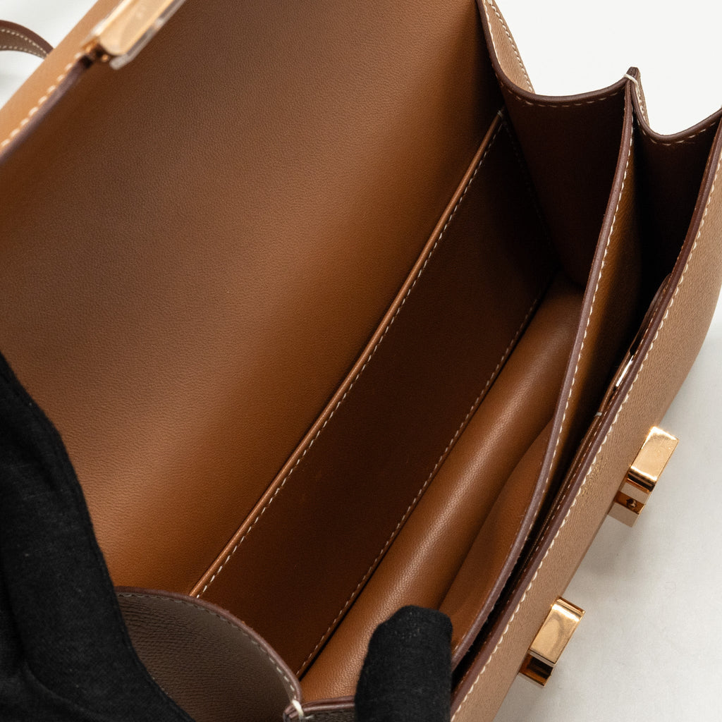 HERMES MINI CONSTANCE EPSOM GOLD RGHW
