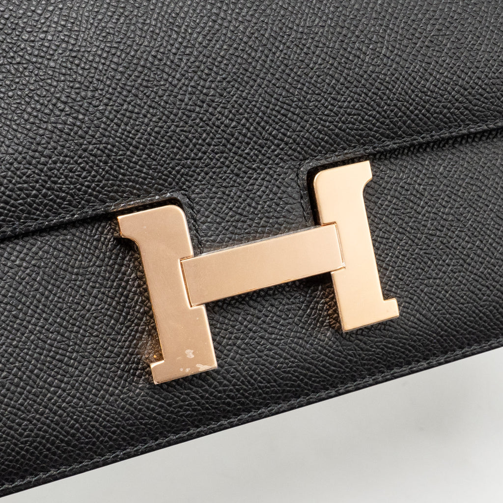 HERMES CONSTANCE ELAN EPSOM BLACK RGHW