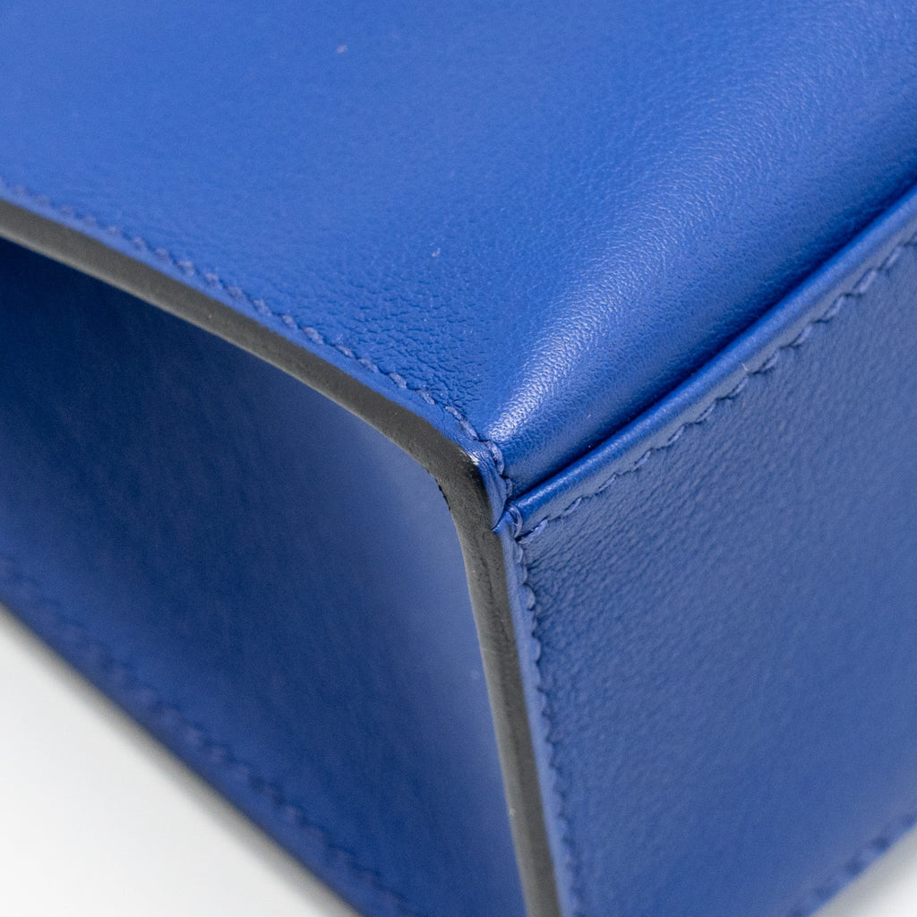 HERMES KELLY POCHETTE SWIFT BLUE ELECTRIC SHW
