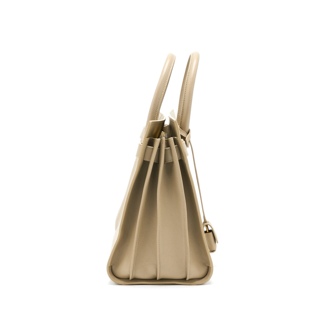 SAINT LAURENT/YSL SAC DE JOUR TOTE BAG BEIGE GHW