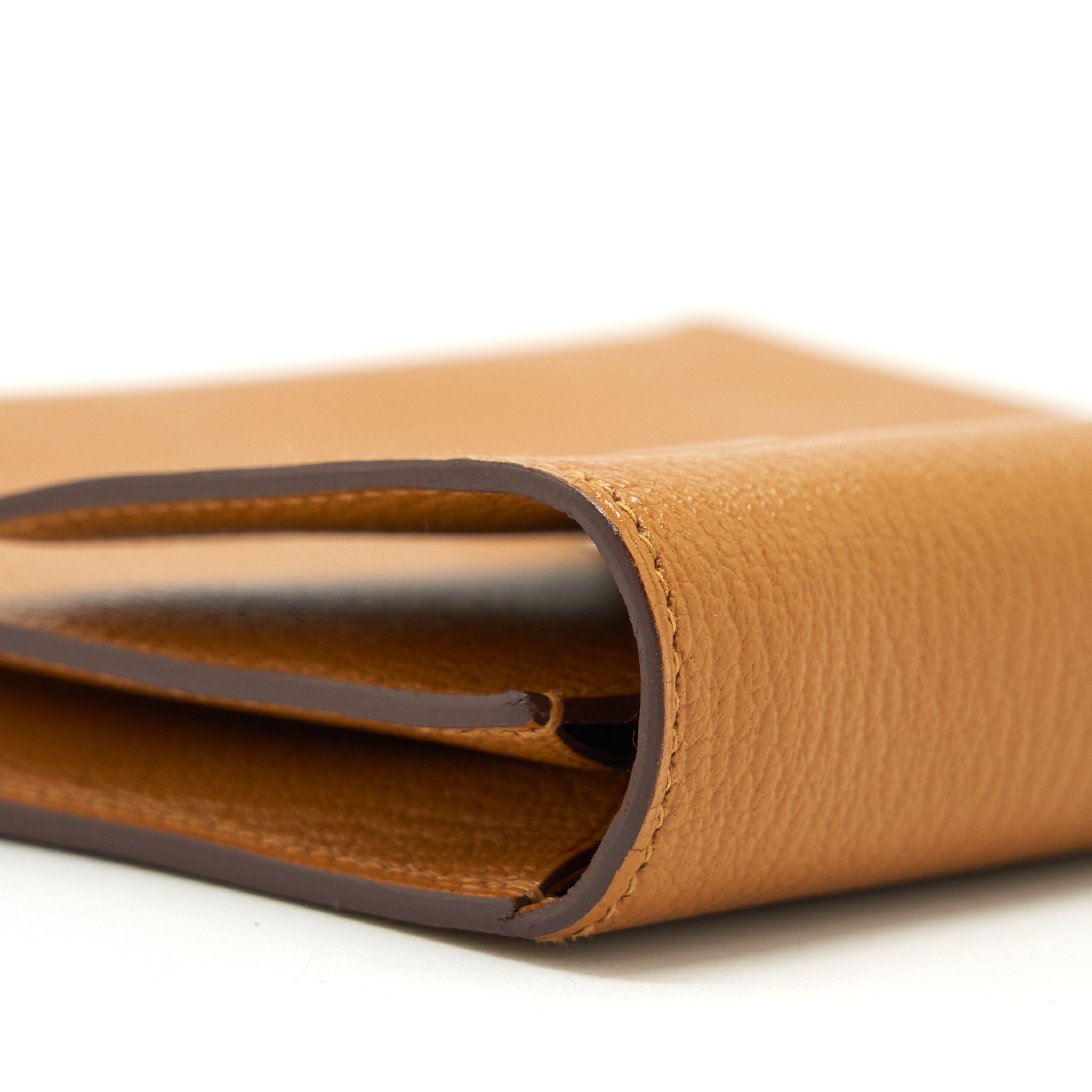 HERMES CLIC 16 WALLET GOATSKIN CARAMEL SHW