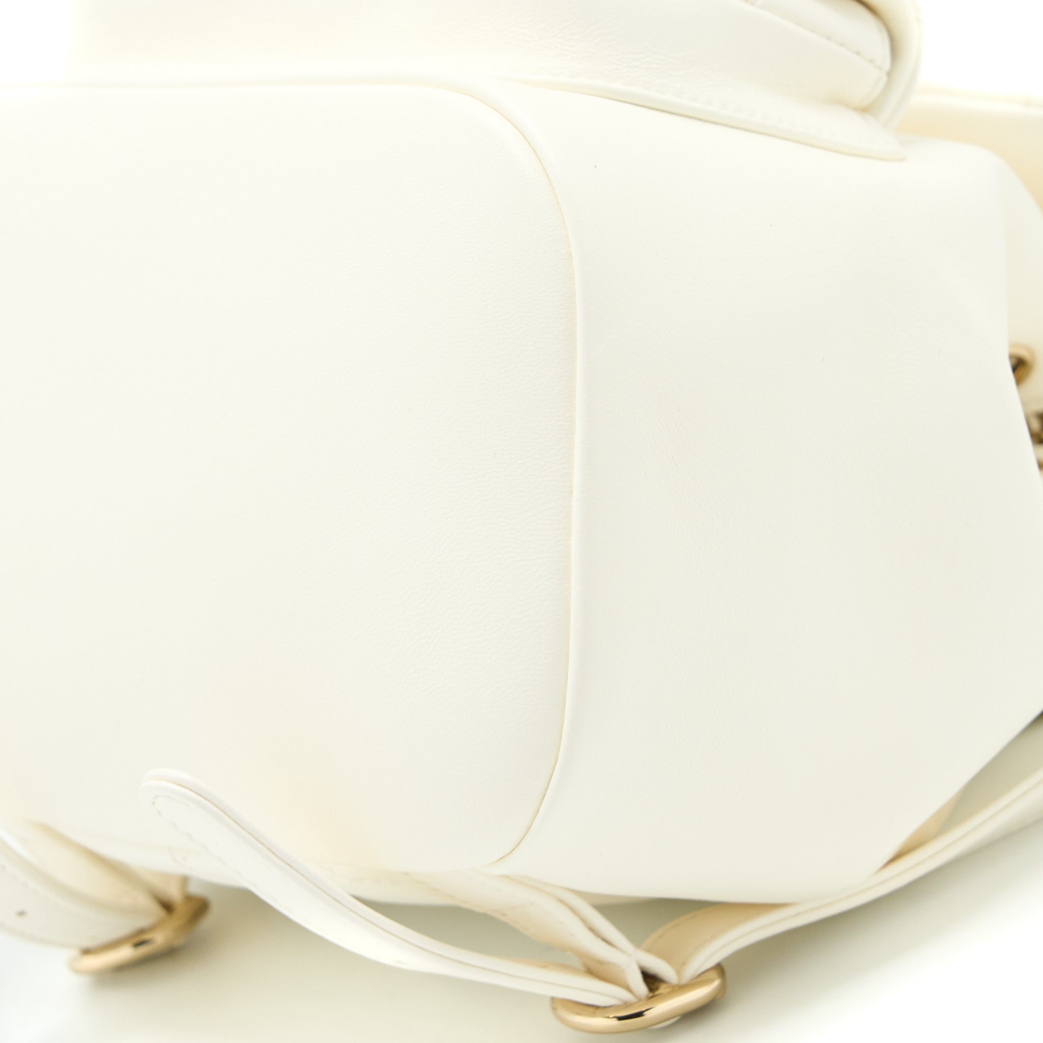 CHANEL DUMA MINI BACKPACK LAMBSKIN WHITE LGHW (MICROCHIP)