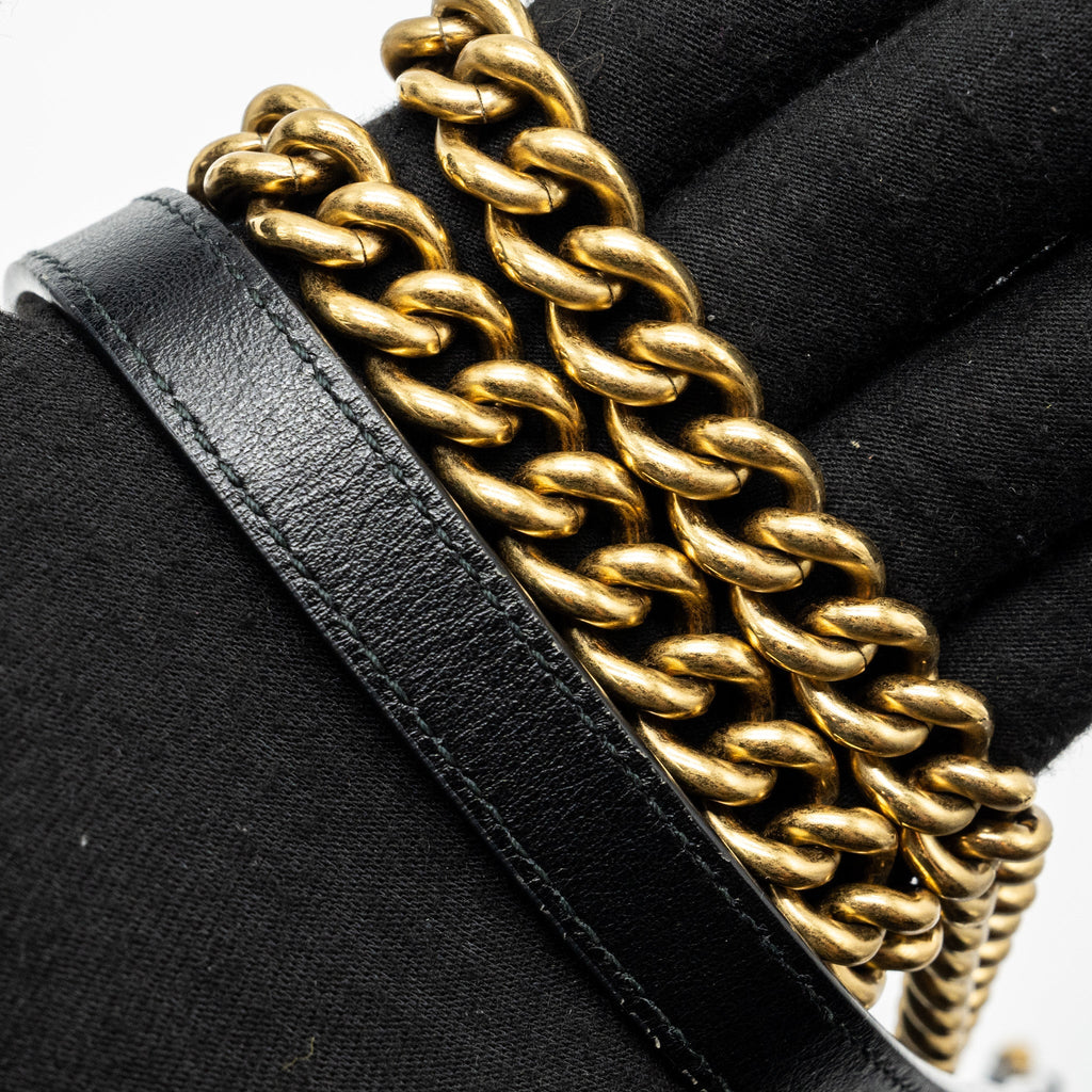GUCCI MINI MARMONT BAG CALFSKIN BLACK GHW