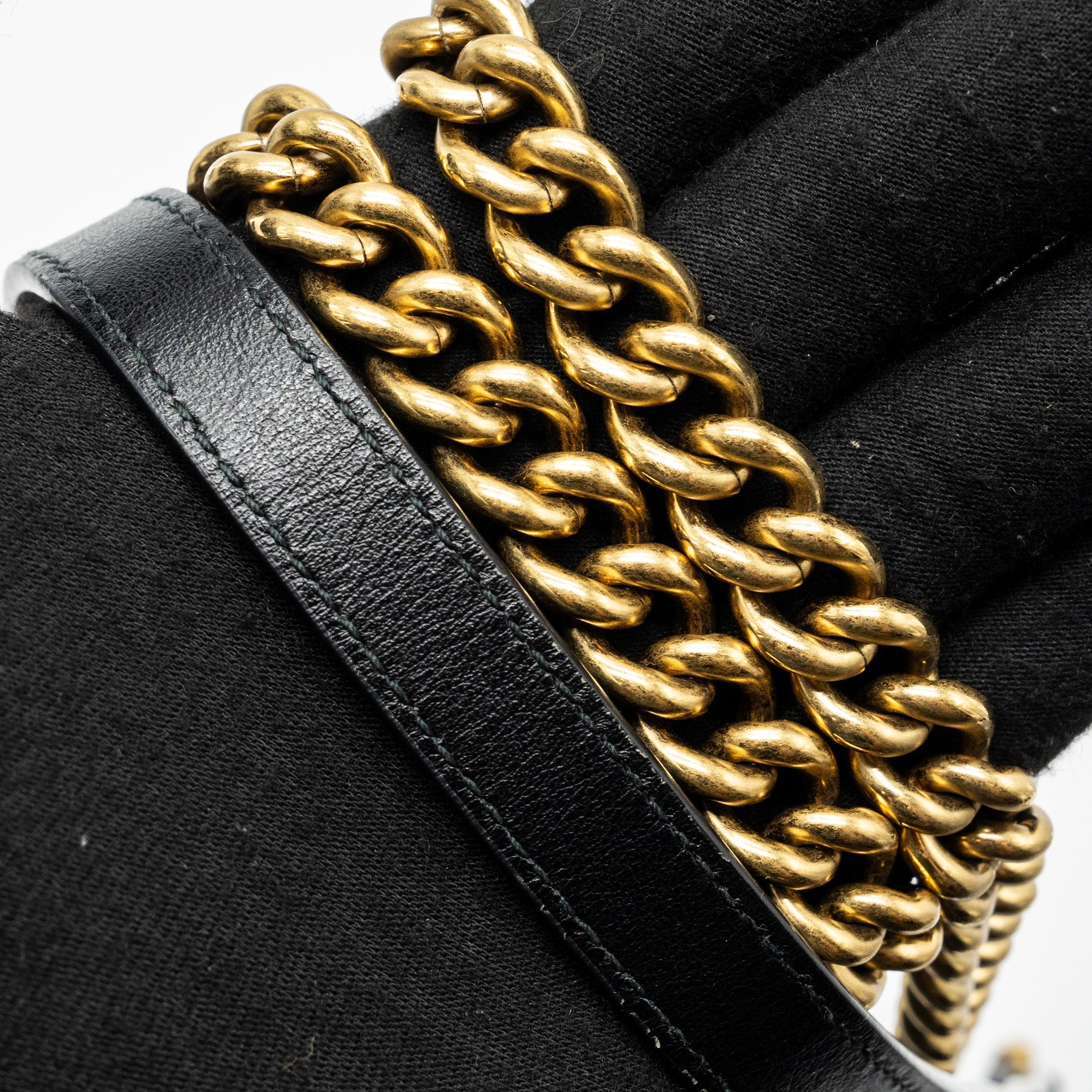 GUCCI MINI MARMONT BAG CALFSKIN BLACK GHW