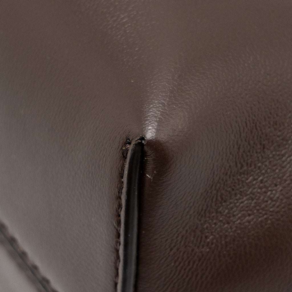 FENDI SMALL FENDI FIRST CLUTCH BAG NAPPA BROWN GHW