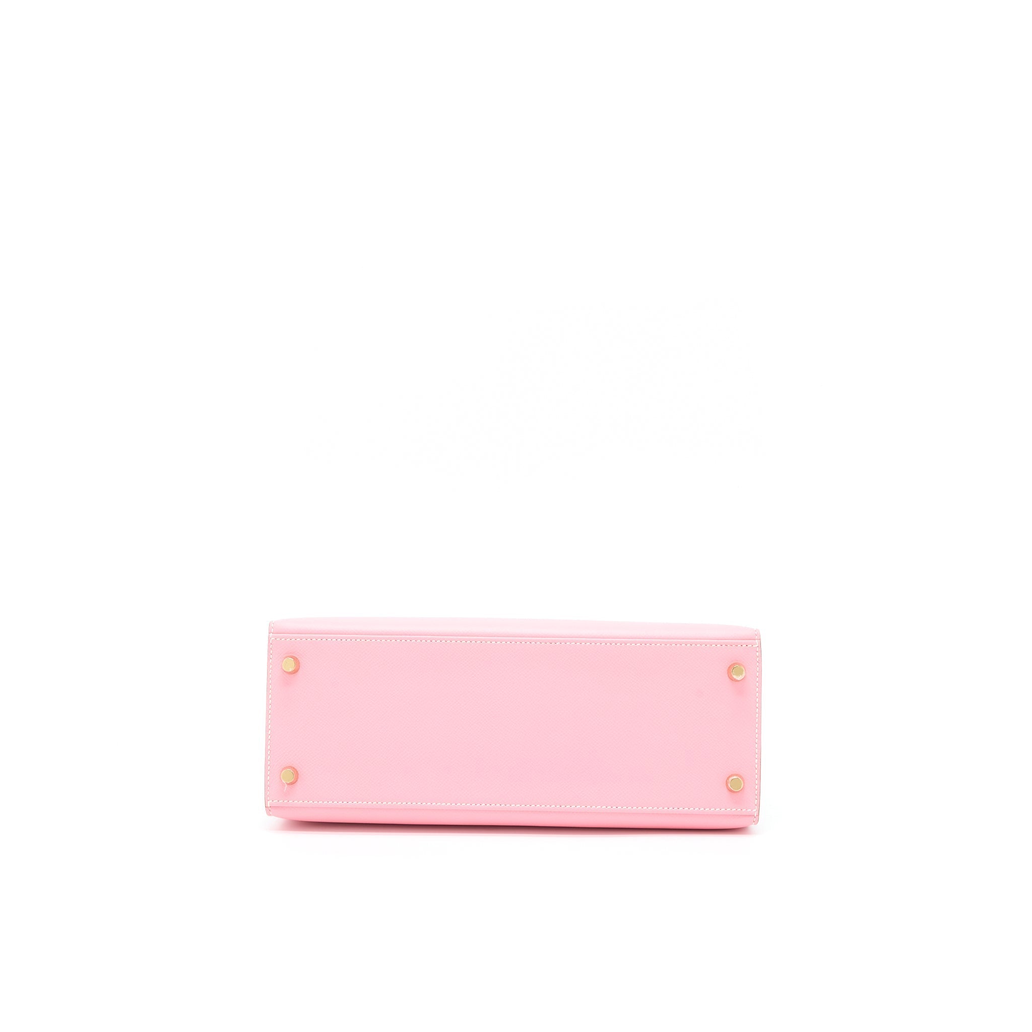 HERMES KELLY 28 SPECIAL ORDER EPSOM BLANC/ROSE CONFETTI BRUSHED GHW