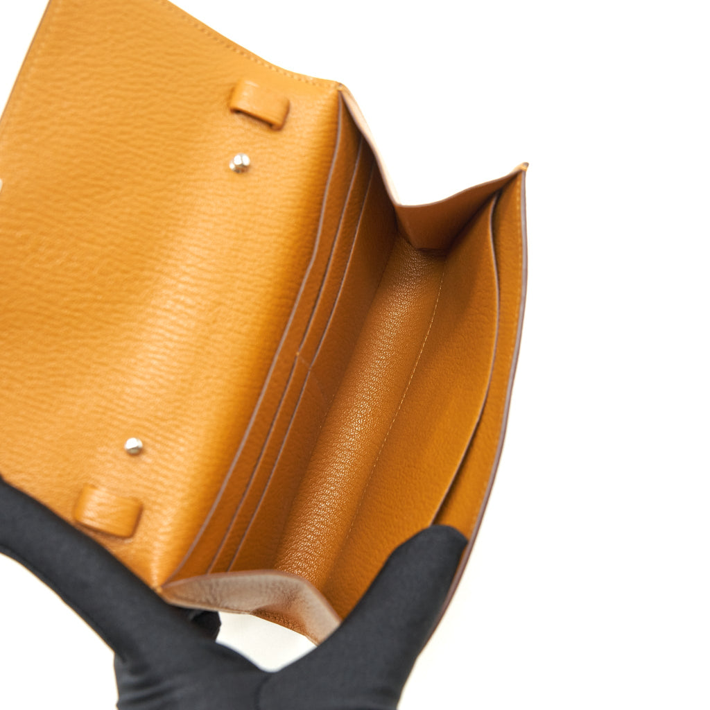 HERMES CLIC 16 WALLET GOATSKIN CARAMEL SHW