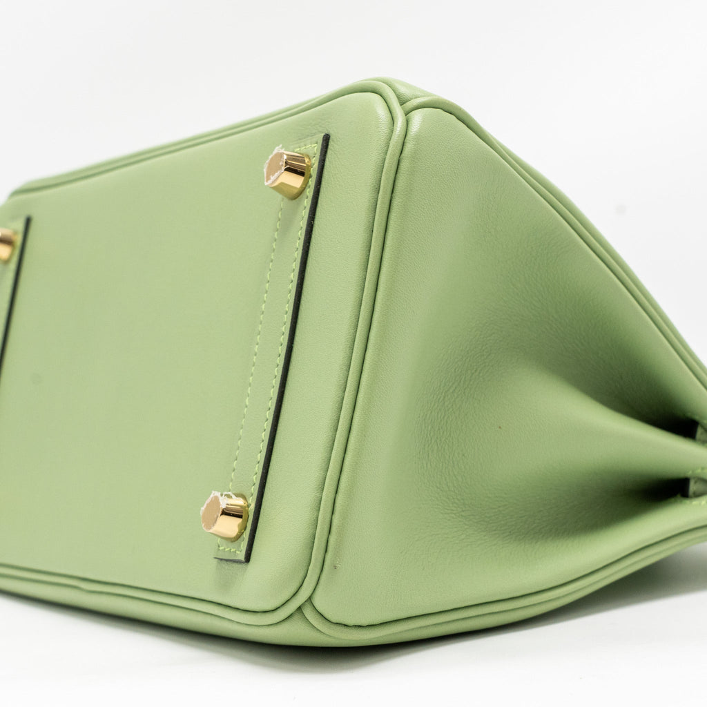 HERMES BIRKIN 25 SWIFT VERT CRIQUET GHW