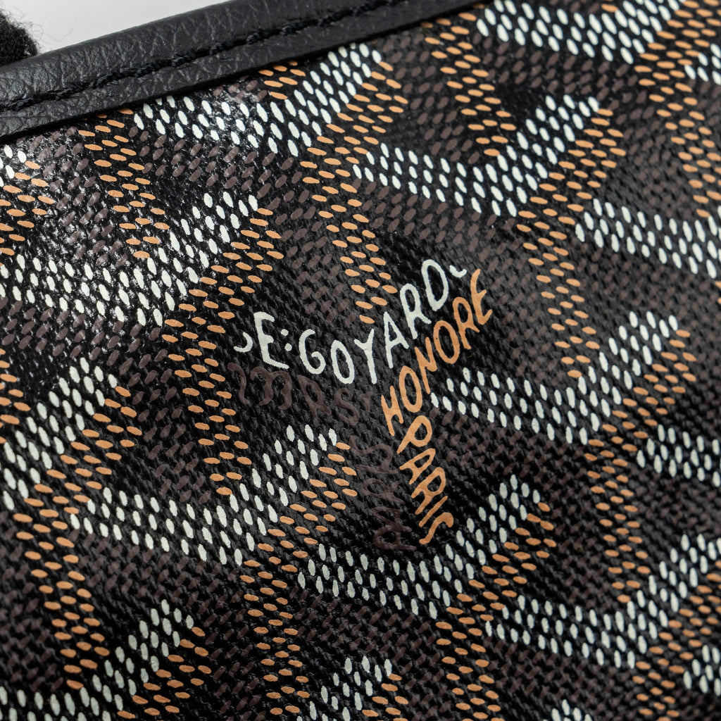 GOYARD BOHEME HOBO BAG GOYARDLINE CANVAS CALFSKIN BLACK LIMITED EDITION SHW