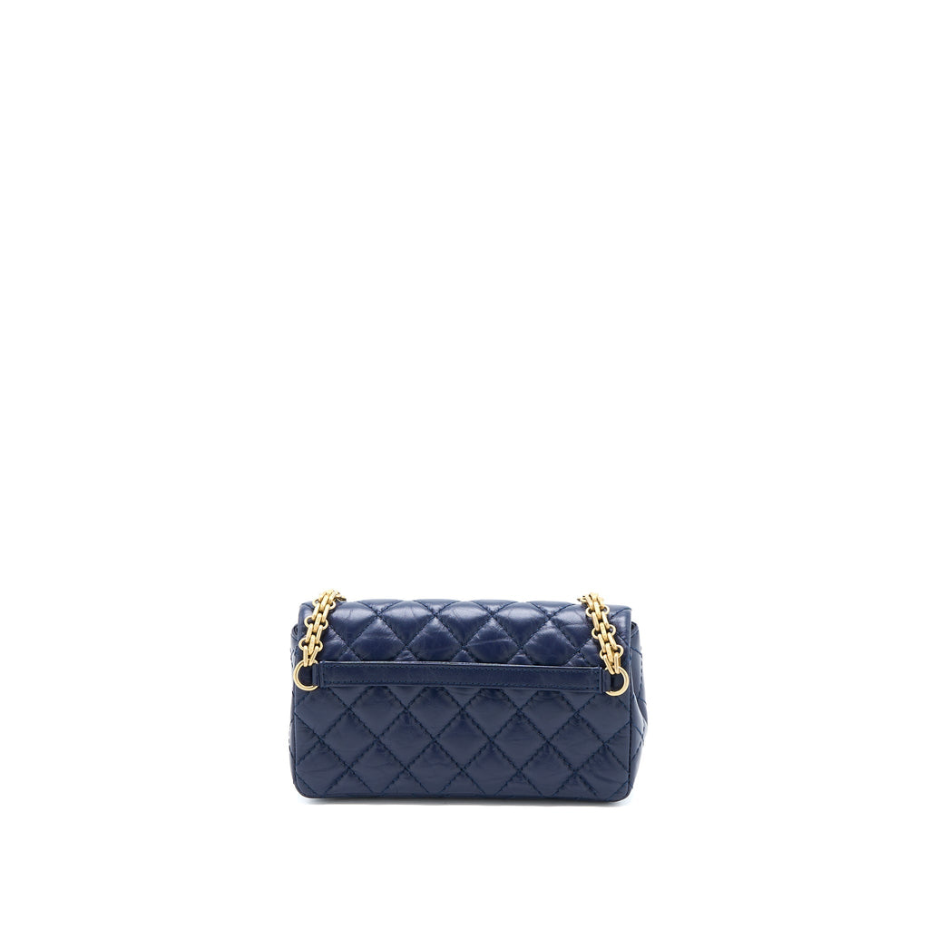 CHANEL 2.55 REISSUE MINI WAIST BELT BAG AGED CALFSKIN NAVY GHW