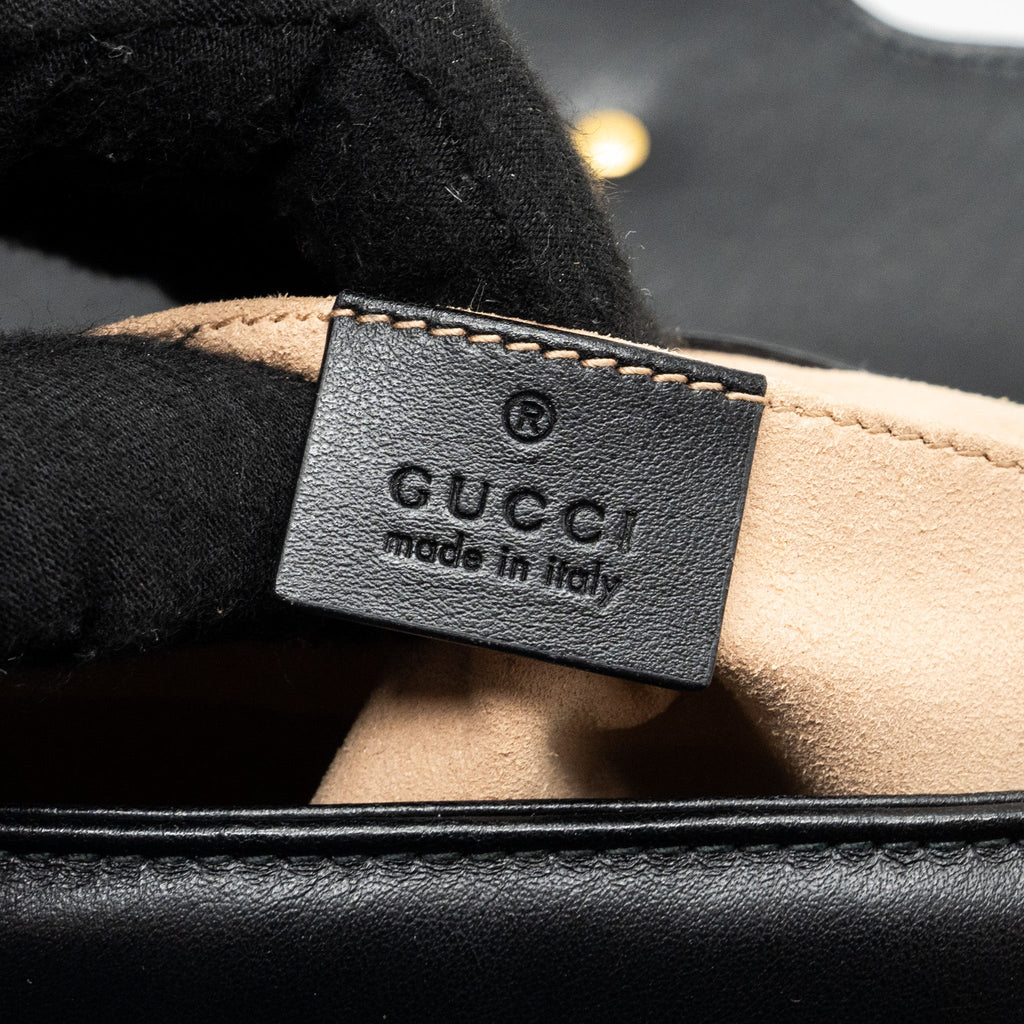 GUCCI MINI MARMONT BAG CALFSKIN BLACK GHW