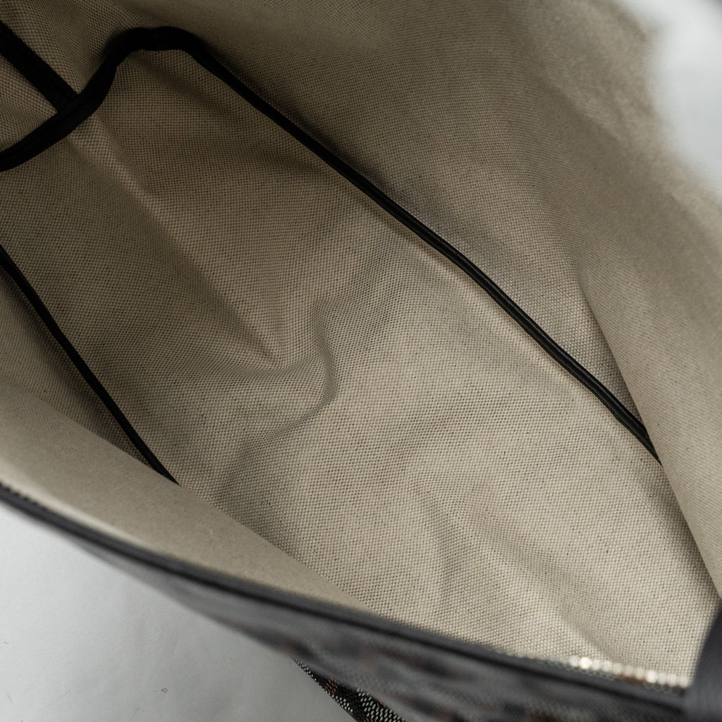 GOYARD BOHEME HOBO BAG GOYARDLINE CANVAS CALFSKIN BLACK LIMITED EDITION SHW