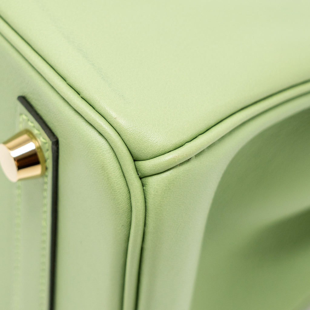 HERMES BIRKIN 25 SWIFT VERT CRIQUET GHW