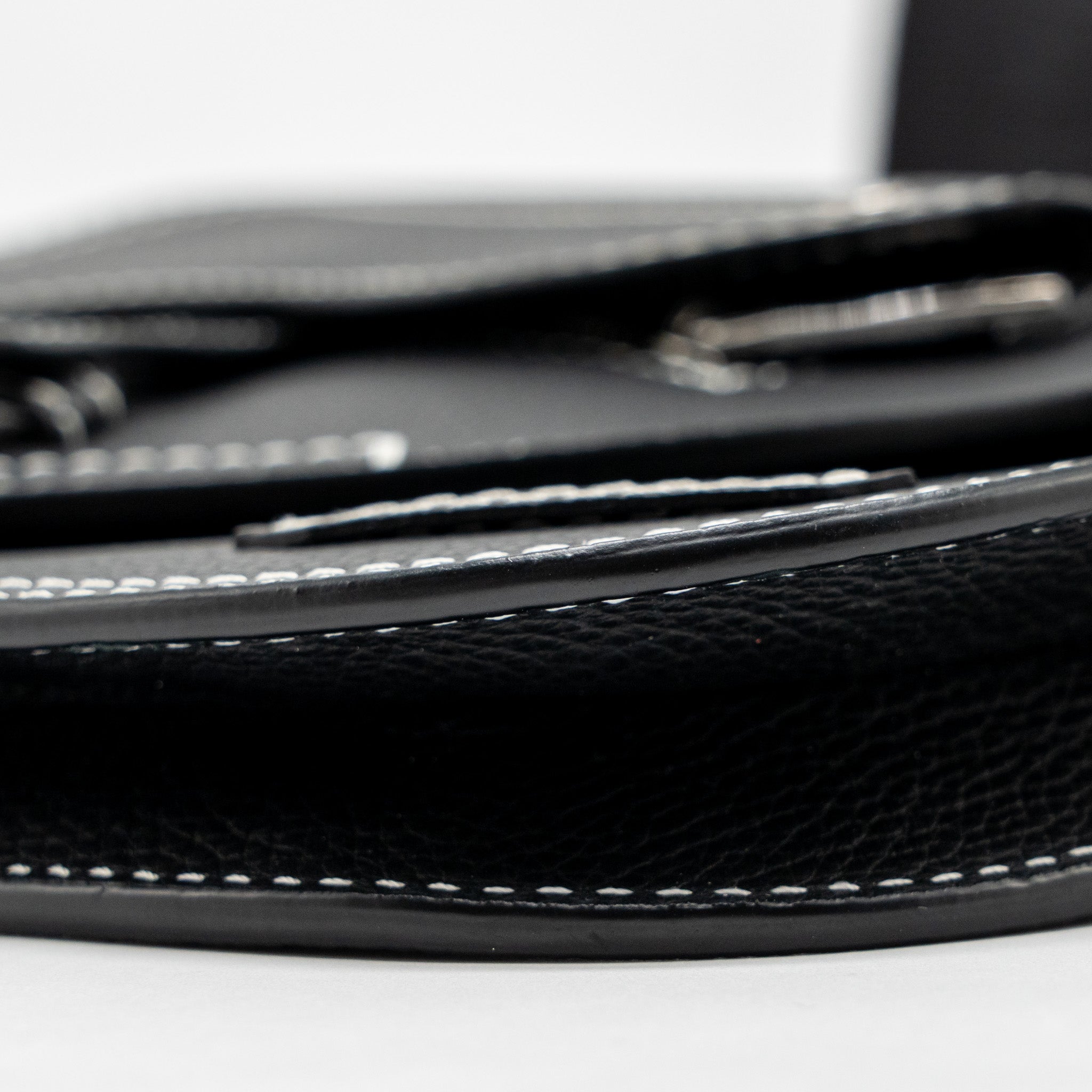 DIOR X KAWS POUCH SADDLE BAG LEATHER BLACK SHW
