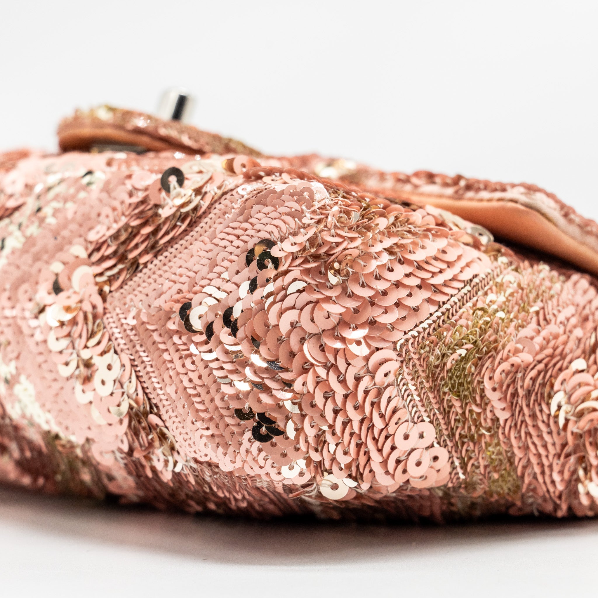 CHANEL CHEVRON MINI FLAP BAG SEQUIN PINK / MULTICOLOUR SHW