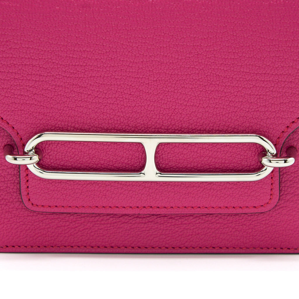 HERMES ROULIS SLIM CHÈVRE MYSORE 5R ROSE SHOCKING SHW