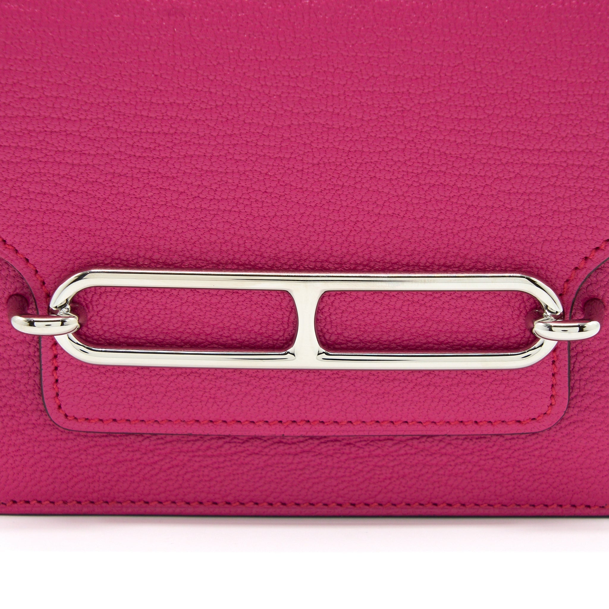 HERMES ROULIS SLIM CHÈVRE MYSORE 5R ROSE SHOCKING SHW