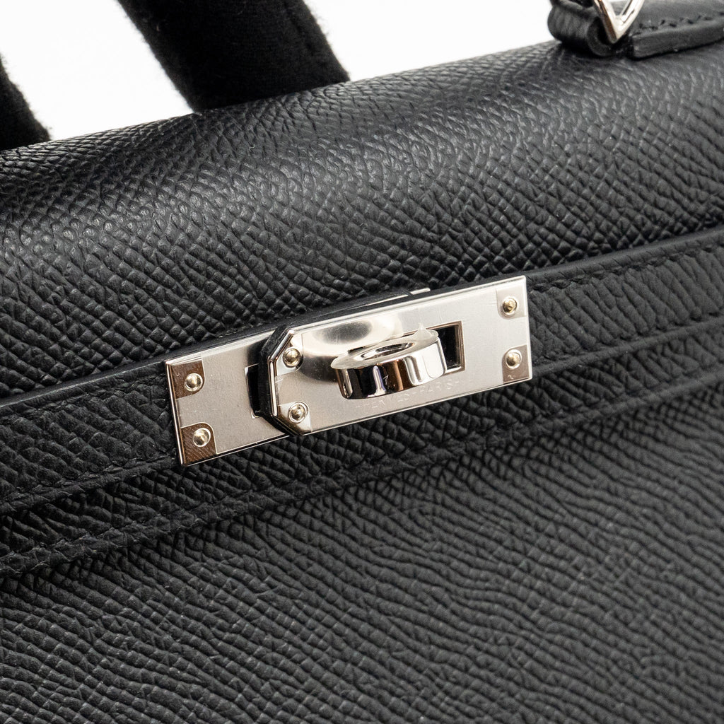 HERMES MINI KELLY II SPECIAL ORDER EPSOM BLACK SHW