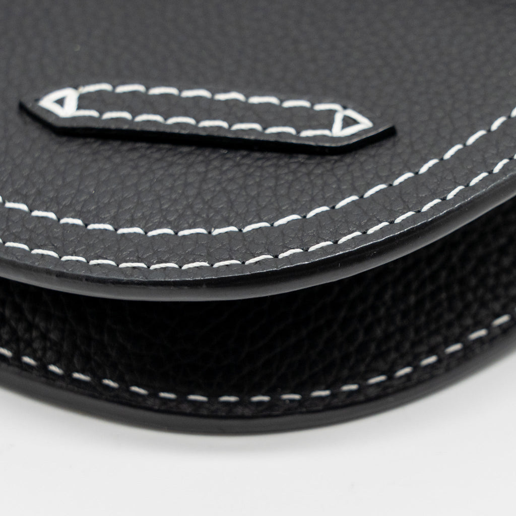 DIOR X KAWS POUCH SADDLE BAG LEATHER BLACK SHW