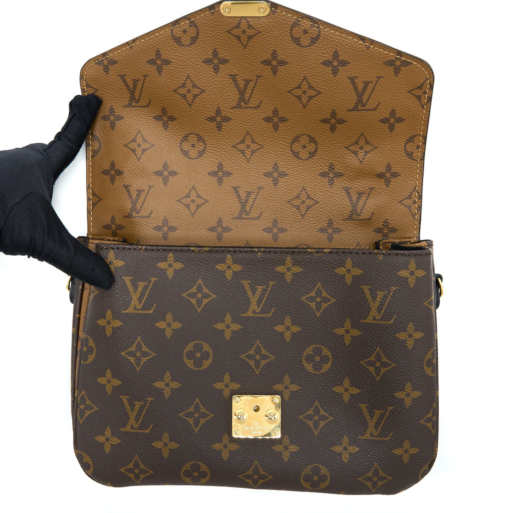 LOUIS VUITTON POCHETTE MÉTIS MONOGRAM REVERSE CANVAS GHW