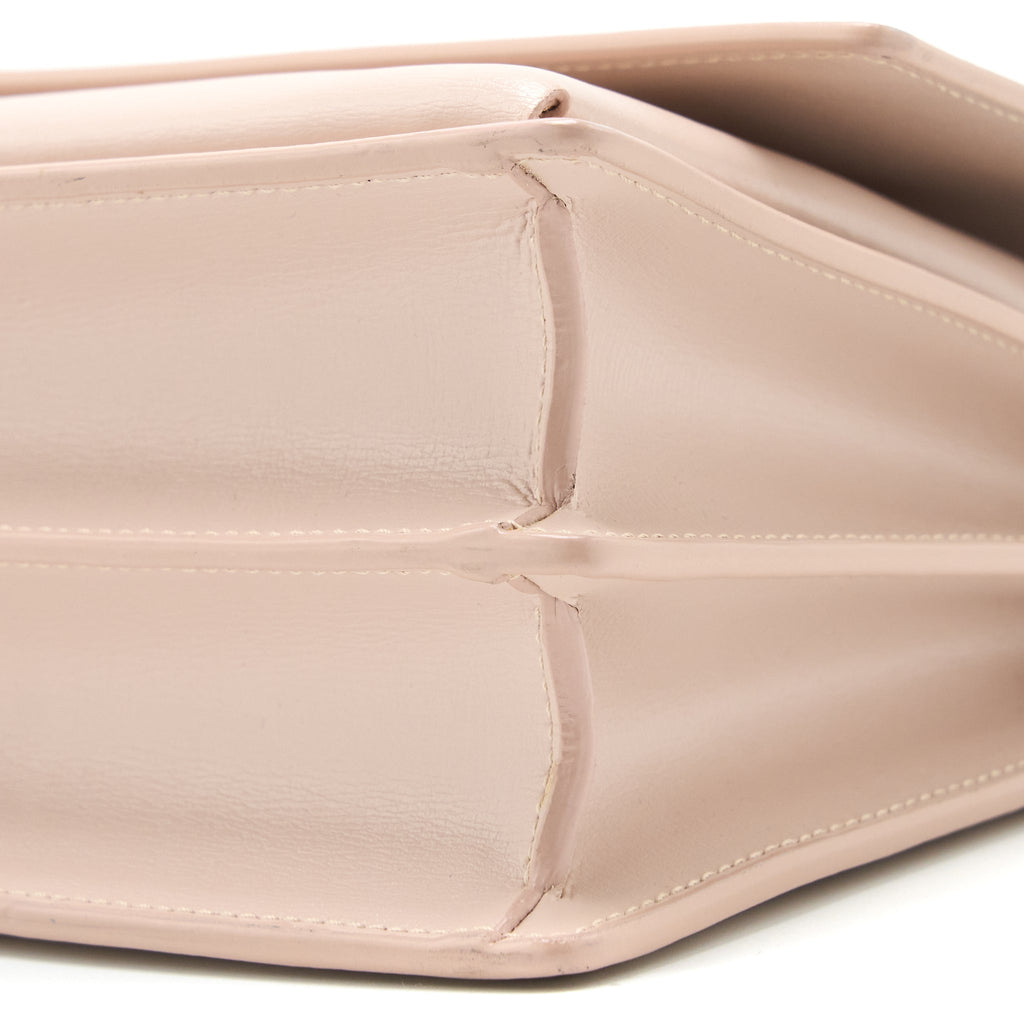 SAINT LAURENT MEDIUM SUNSET CHAIN BAG CALFSKIN LIGHT PINK SHW