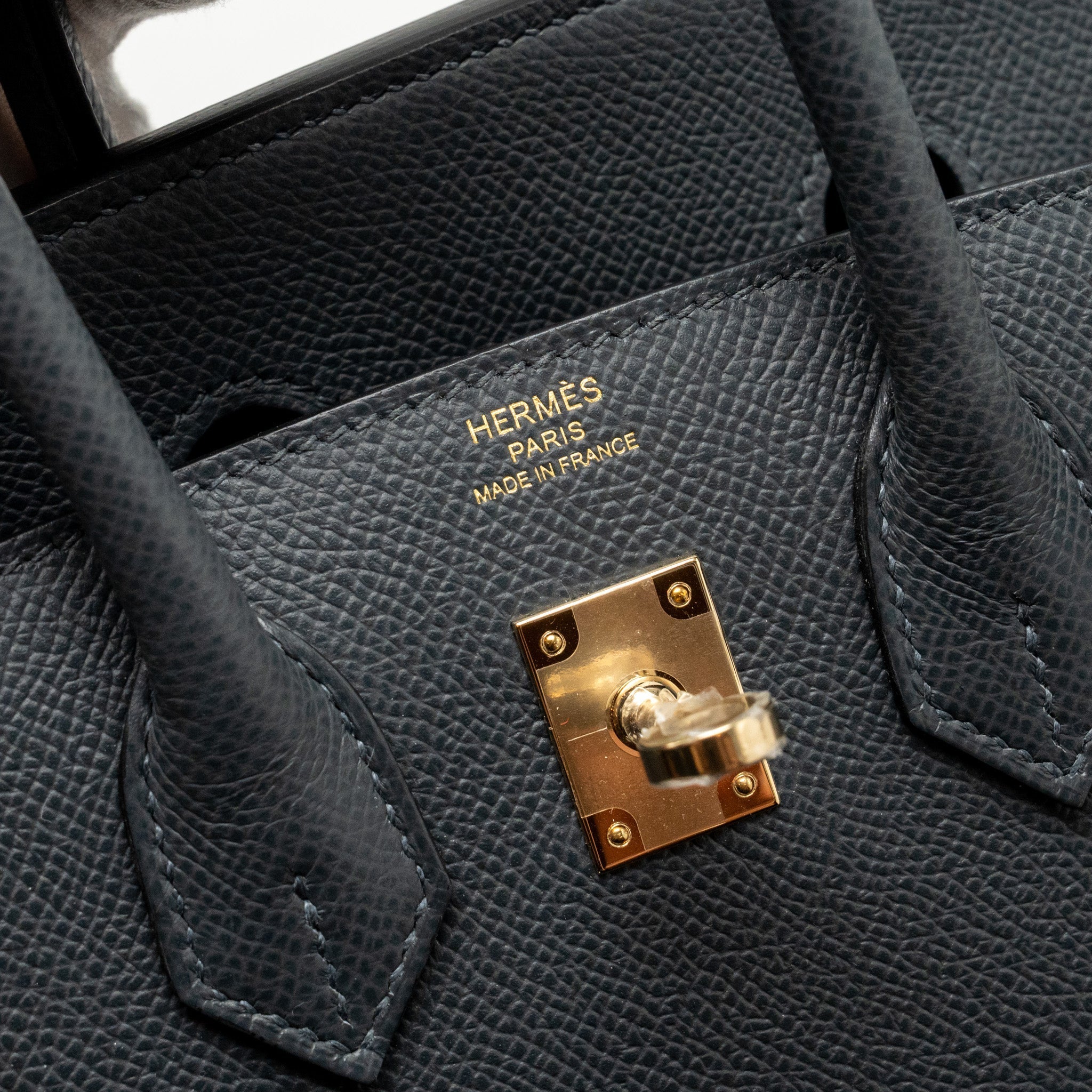 HERMES BIRKIN 25 SELLIER EPSOM H0 GRIS MISTY LGHW