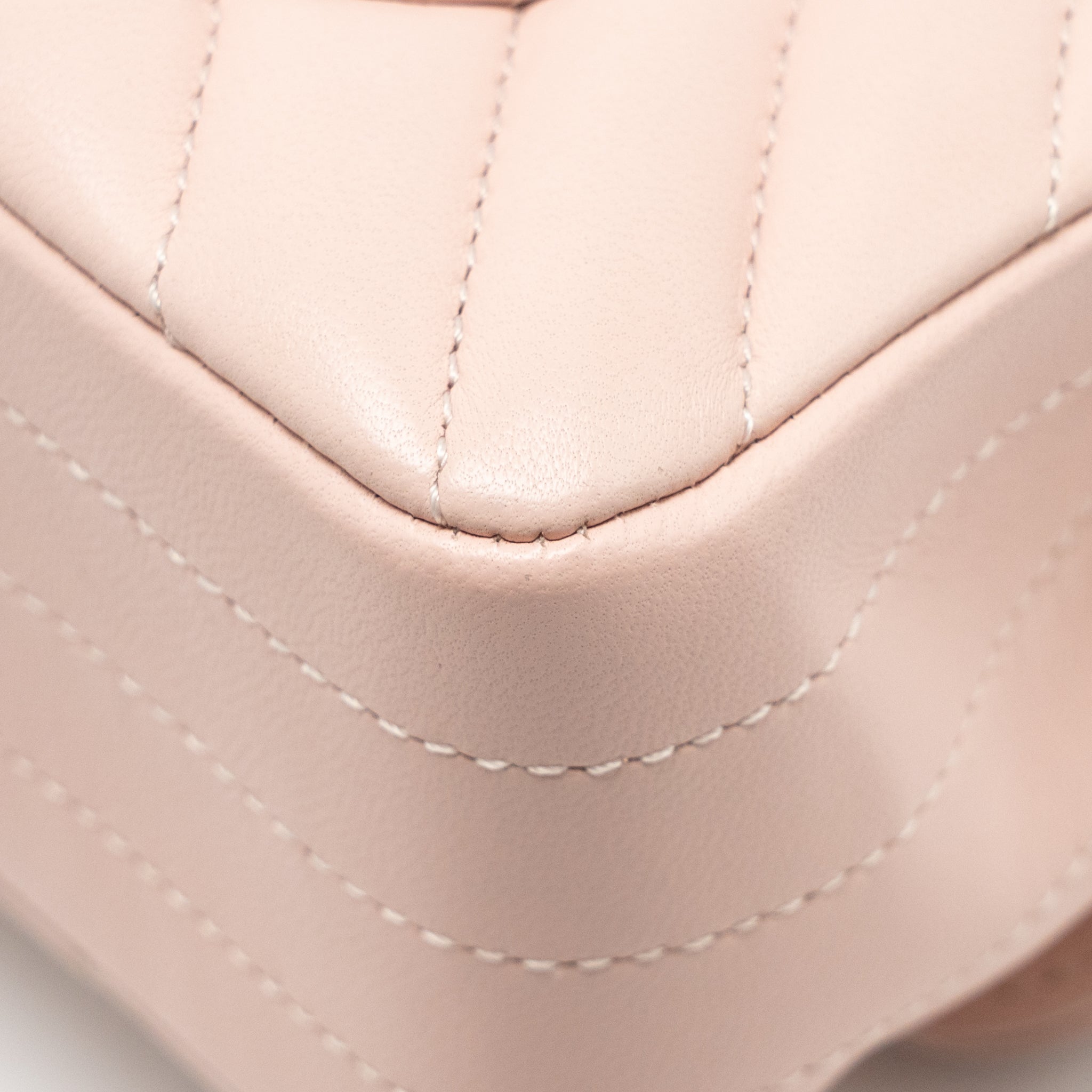 CHANEL MINI RECTANGULAR FLAP BAG CHEVRON LAMBSKIN PINK LGHW