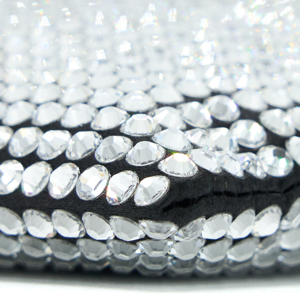 PRADA CRYSTAL SATIN HANDBAG WITH CRYSTAL BLACK SHW