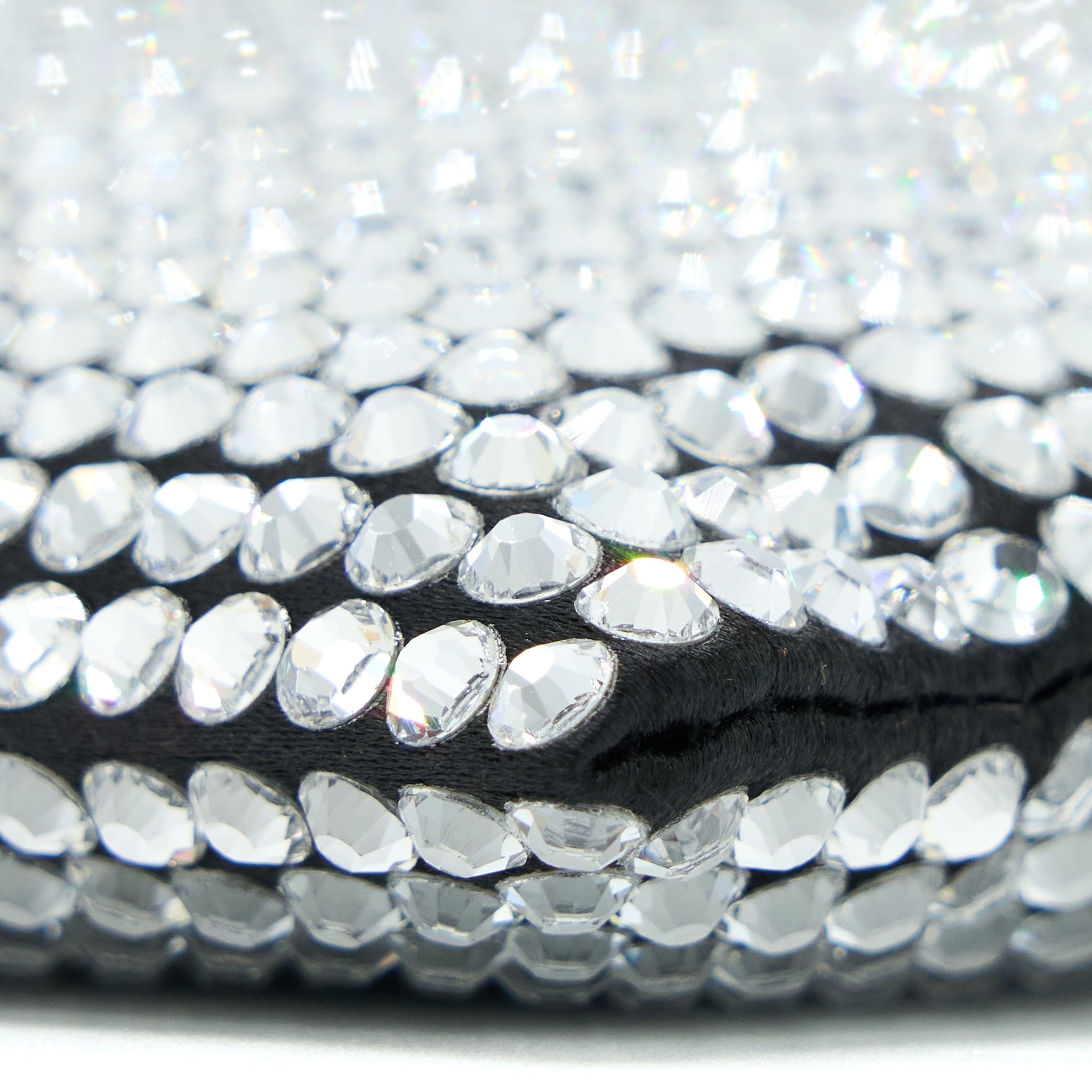 PRADA CRYSTAL SATIN HANDBAG WITH CRYSTAL BLACK SHW