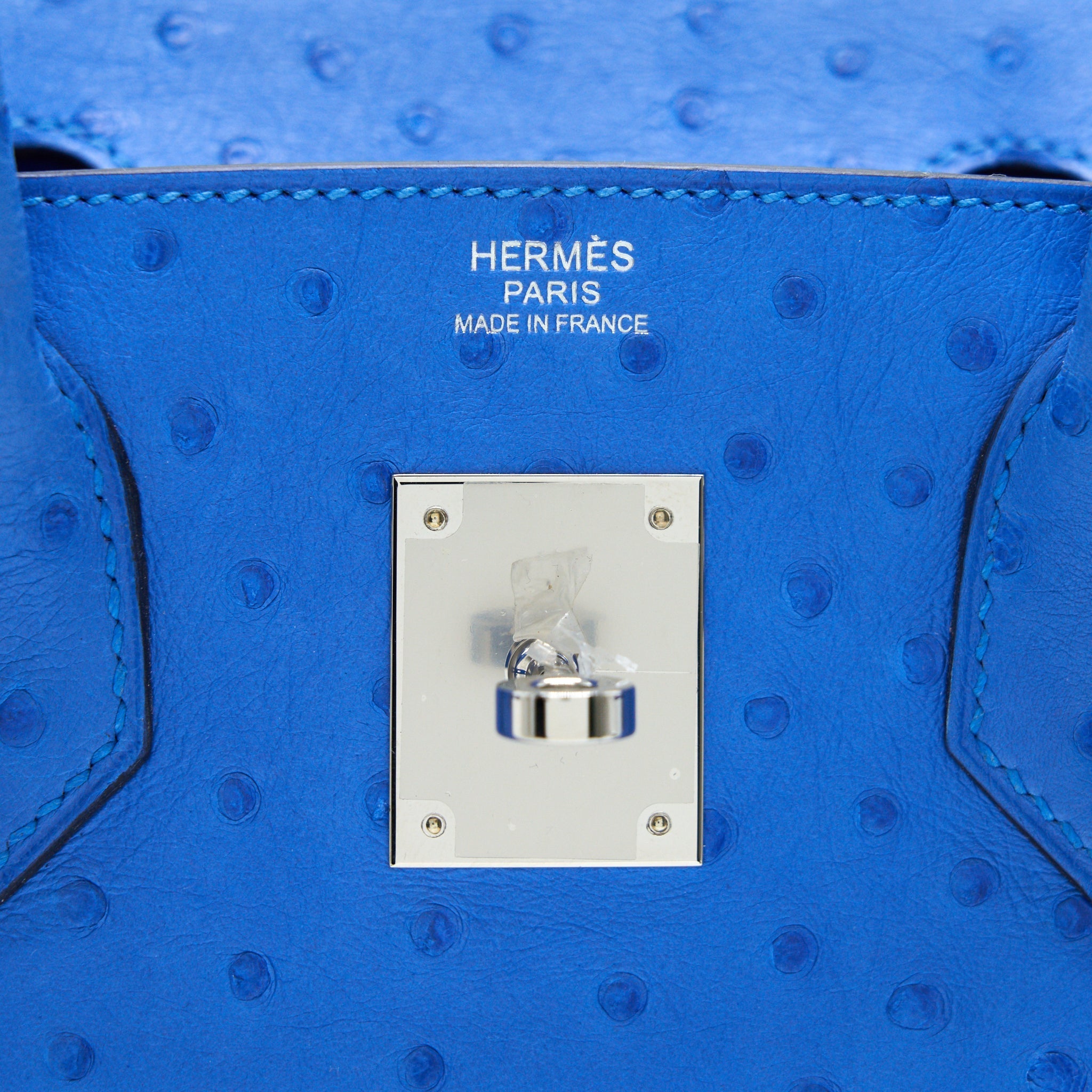 HERMES BIRKIN 30 OSTRICH 07 BLEUET SHW