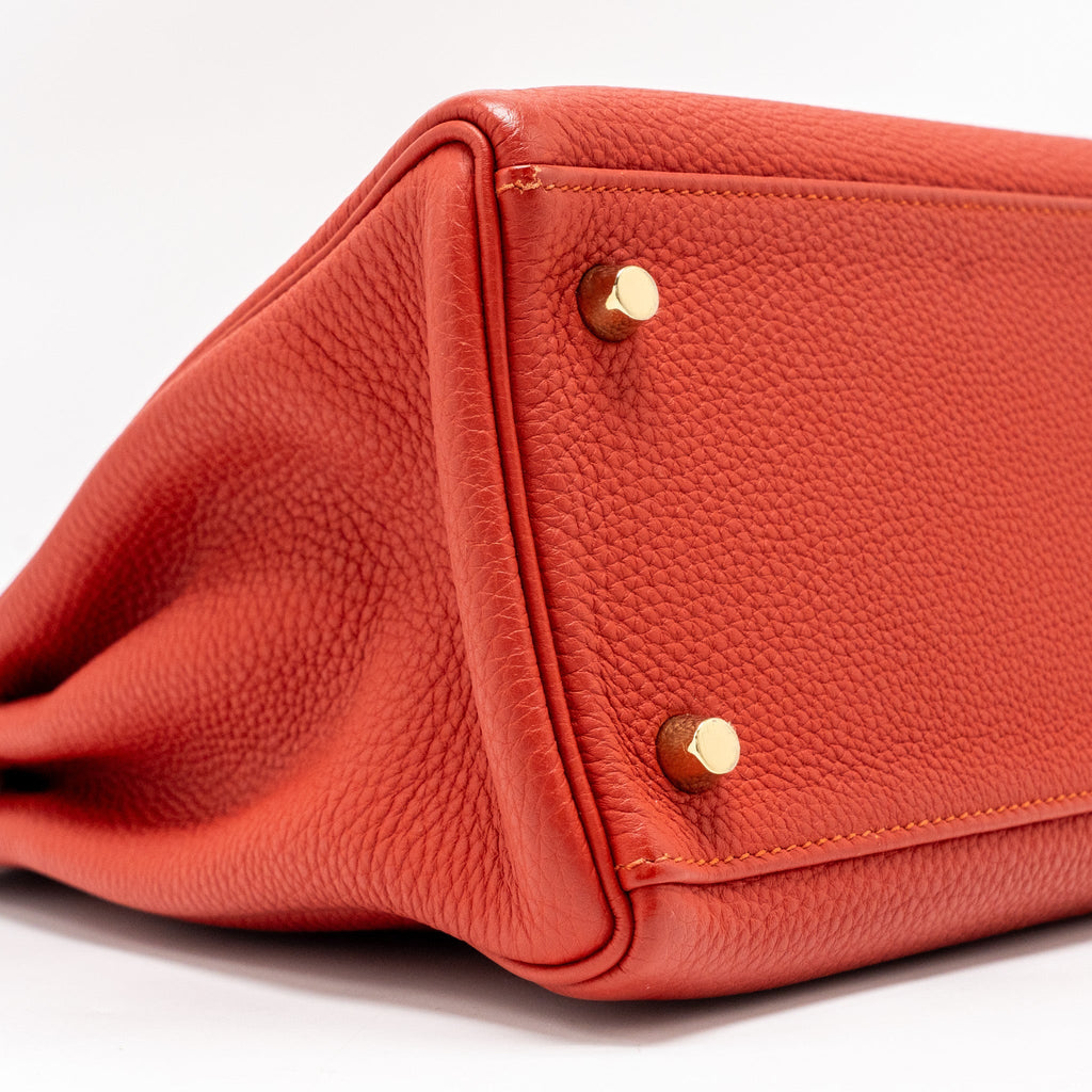 HERMES KELLY 32 TOGO 5E VERMILLION GHW
