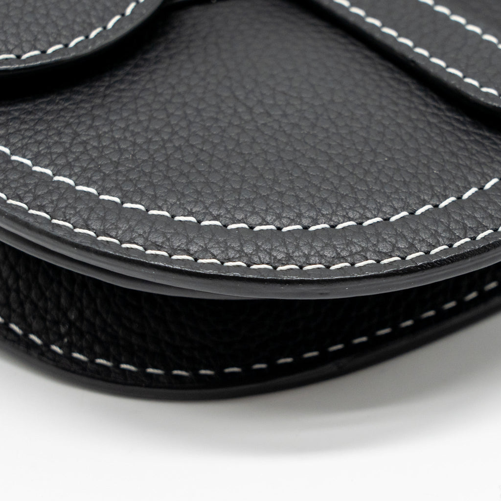 DIOR X KAWS POUCH SADDLE BAG LEATHER BLACK SHW