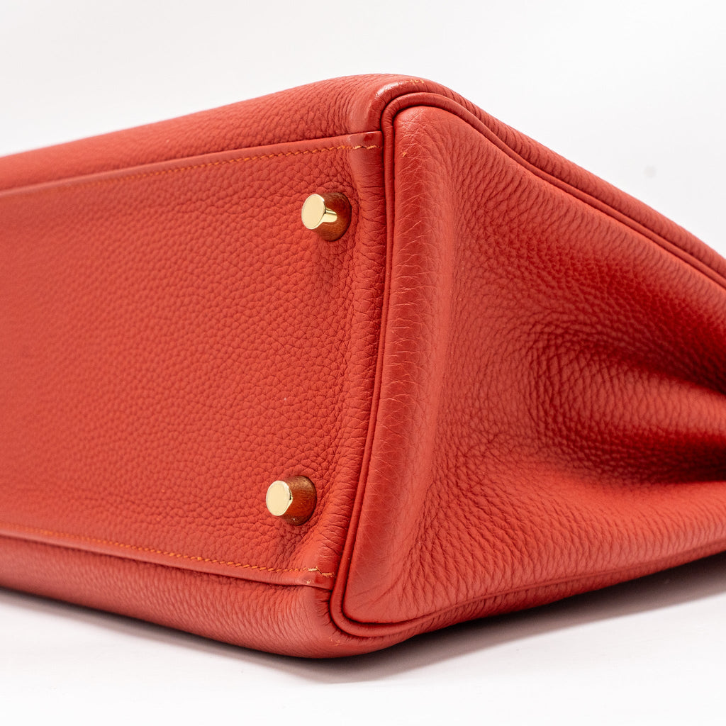 HERMES KELLY 32 TOGO 5E VERMILLION GHW