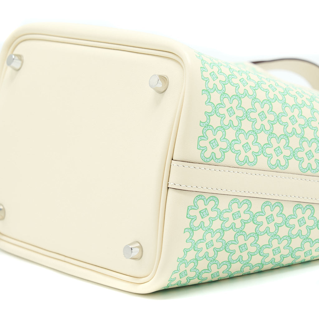 HERMES PICOTIN 18 LUCKY DAISY LOCK BAG SWIFT NATA/VERT/BLANC SHW